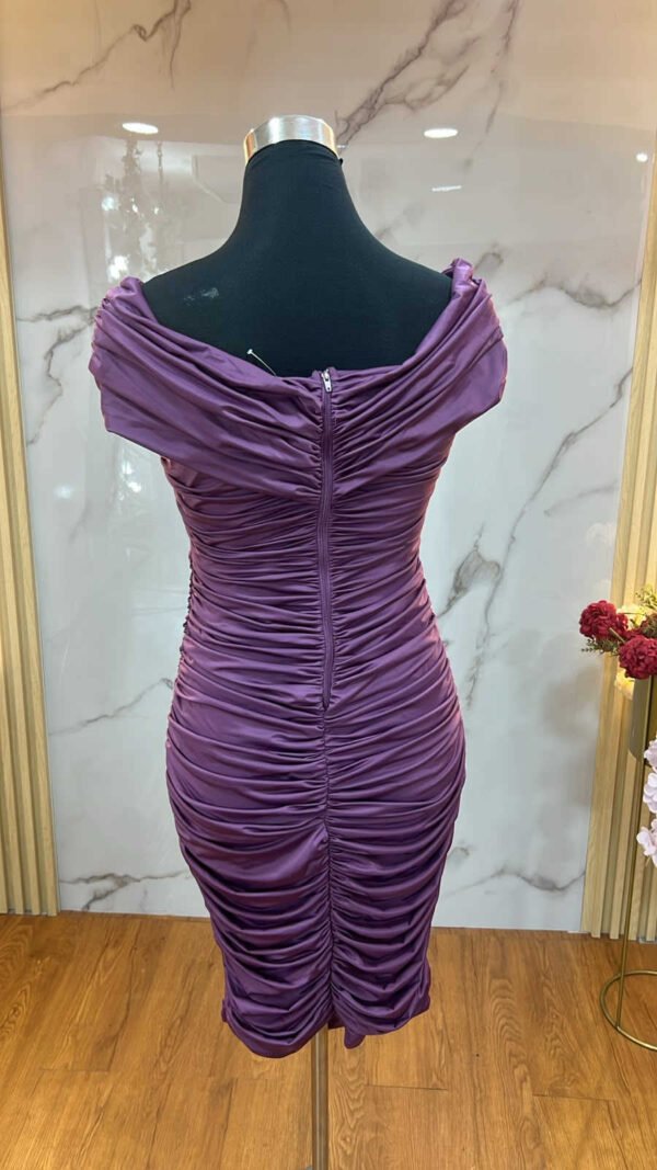 Vestido-CD20792-MOR (2) Vestido Aurora Drapé - Elegancia Cóctel Stretch