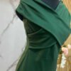 Vestido Esmeralda Élite - Elegancia Cóctel Off Shoulder Stretch