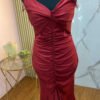 Vestido-D10988-CN-VIN (3) Vestido Bordeaux Élégance - Cóctel Off Shoulder Stretch