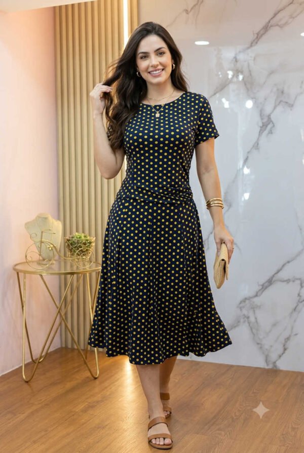 Vestido-D2652-AZO (1) Vestido Siena Polka Chic - Elegancia Casual Stretch