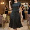 Vestido-D2652-AZO (5) Vestido Siena Polka Chic - Elegancia Casual Stretch