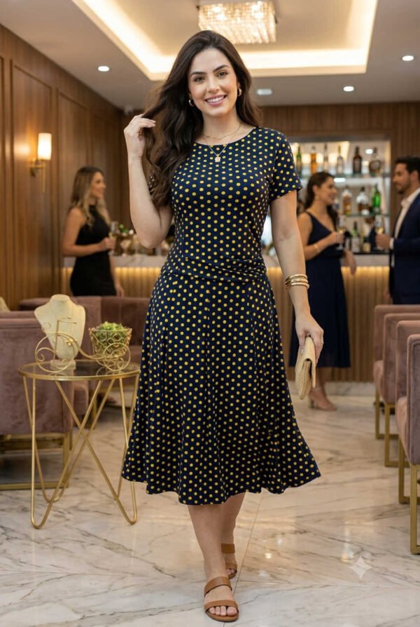 Vestido-D2652-AZO (5) Vestido Siena Polka Chic - Elegancia Casual Stretch