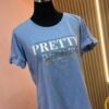 Camiseta Azure Glow - Casual Elegante con Manga Princesa y Pedrería
