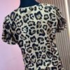 Camiseta Wild Muse - Casual Elegante con Manga Princesa Animal Print