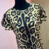 Camiseta Wild Muse - Casual Elegante con Manga Princesa Animal Print