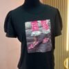 Camiseta Éclat - Slim Fit con Manga Princesa, Lentejuelas y Pedrería