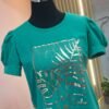 Camiseta Golden Muse - Casual Elegante con Manga Princesa