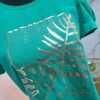 Camiseta Golden Muse - Casual Elegante con Manga Princesa