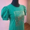 Camiseta Golden Muse - Casual Elegante con Manga Princesa