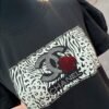 Camiseta Iconic Zebra - Casual Elegante con Manga Princesa y Pedrería