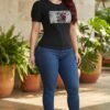Camiseta Iconic Zebra - Casual Elegante con Manga Princesa y Pedrería