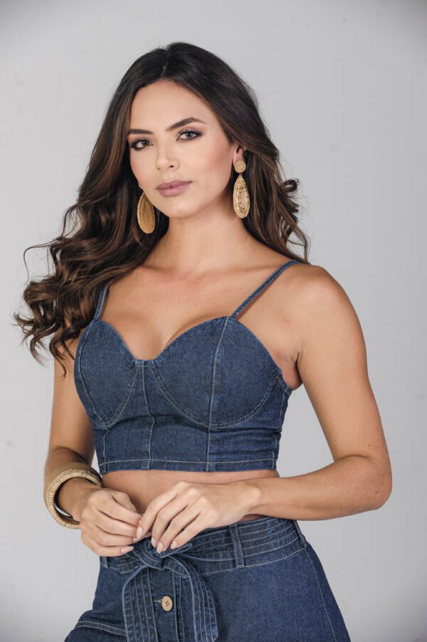 Crop Top Nova Denim – Slim Fit