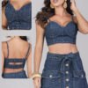 Crop Top Nova Denim – Slim Fit