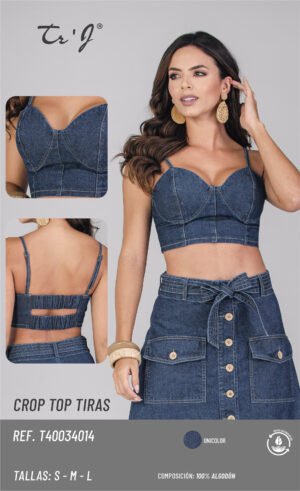 Crop Top Nova Denim – Slim Fit