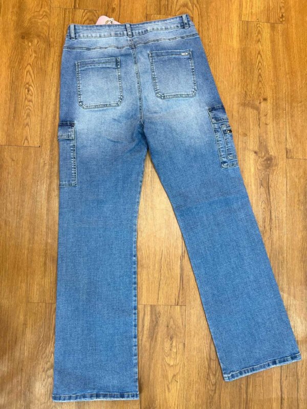 Colección Urban Muse – Jean Colombiano Cargo Azul Claro Regular Fit