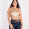 Camiseta Mocha Bloom - Slim Fit