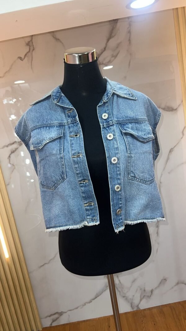 Chaleco Denim Urban Cargo - Regular Fit