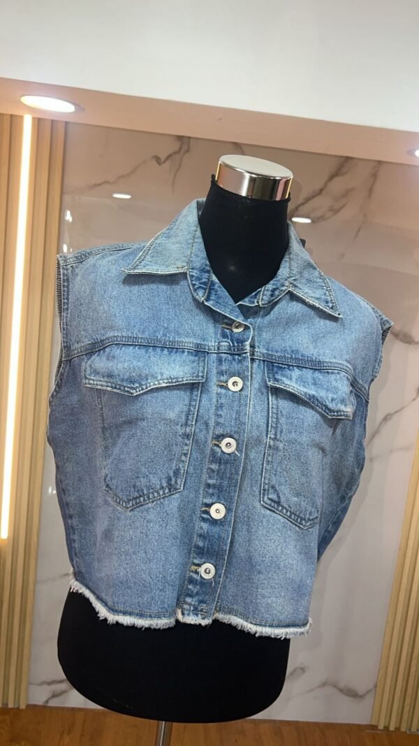Chaleco Denim Urban Cargo - Regular Fit