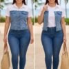 Cami-Chaqueta Denim Chic - Slim Fit