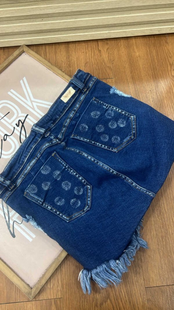 Short Denim Glam - Sexy Destroyer Azul Medio