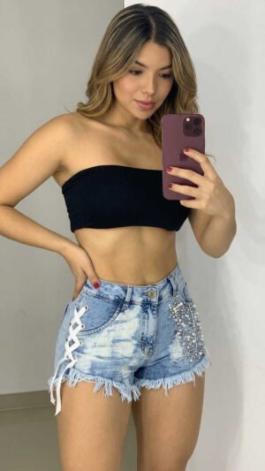 Short Denim Celeste Glam - Sexy Casual