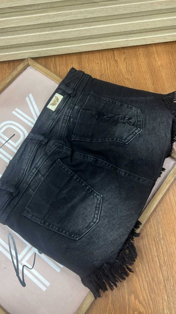 Short Denim Noir Glam - Sexy Destroyer
