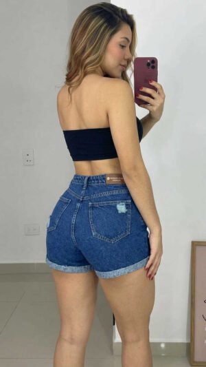 Short Denim Blue Muse - Slim Fit