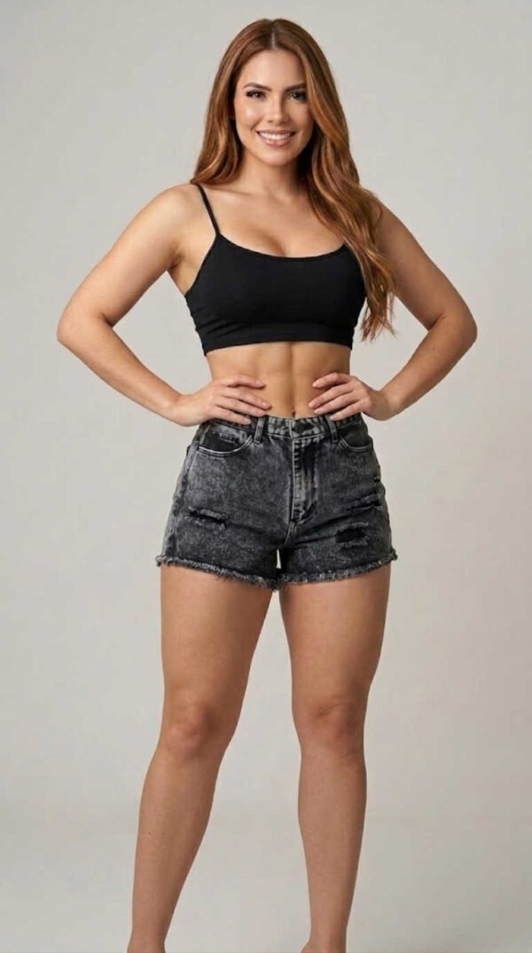 Short Denim Urban Grey - Slim Fit