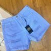 Short Denim Lilac Rebel - Tiro Alto Slim Fit