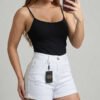 Short White Rebel - Slim Fit