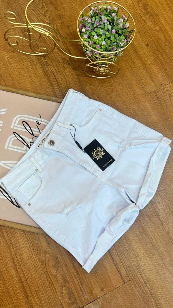 Short White Rebel - Slim Fit